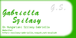 gabriella szilasy business card